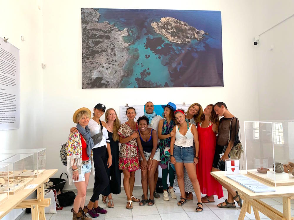 The Happiness Retreat Blue Bliss 2019 visiting the Cycladic Archeological Exhibition about Keros island Greece