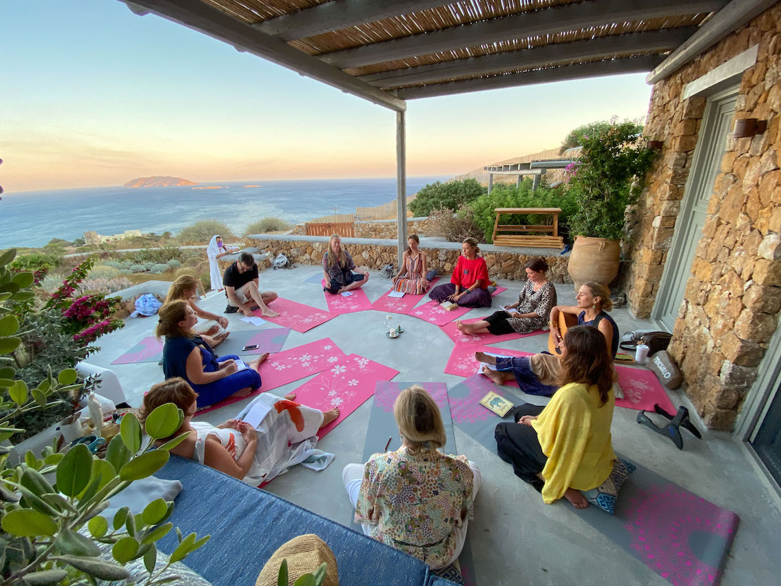 Meditation The Happiness Retreat Ypseli Anafi island Greece