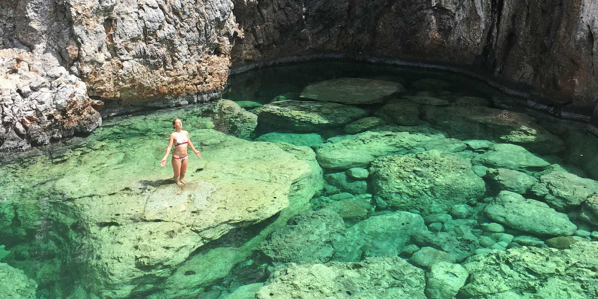 Aphrodite's baths a natural sea pool, a hidden gem of Kythera Nature