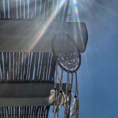 dream catcher in our Dreaming Wide Awake Happiness Retreat Mykonos and Delos islands, May 2019