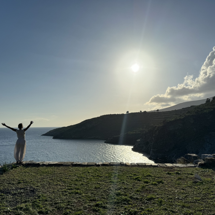 The Happiness Retreat - Sunset over Delphi