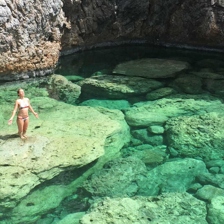 Aphrodite's baths a natural sea pool, a hidden gem of Kythera Nature